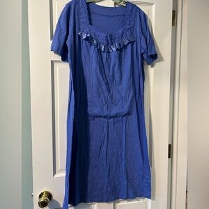 Blue cotton nightgown size m